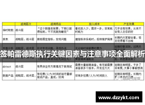 签帕雷德斯执行关键因素与注意事项全面解析